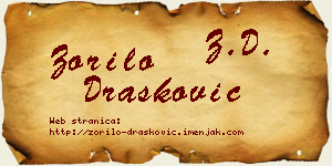 Zorilo Drašković vizit kartica